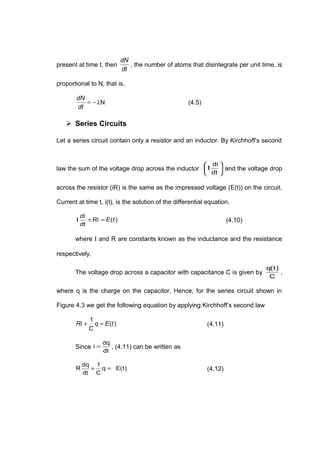 Applications of differential equations by shahzad | DOC