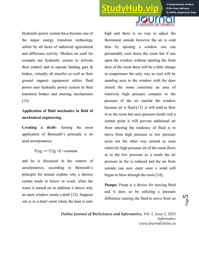 Applications Of Fluid Mechanics In Different Engineering Fields | PDF ...