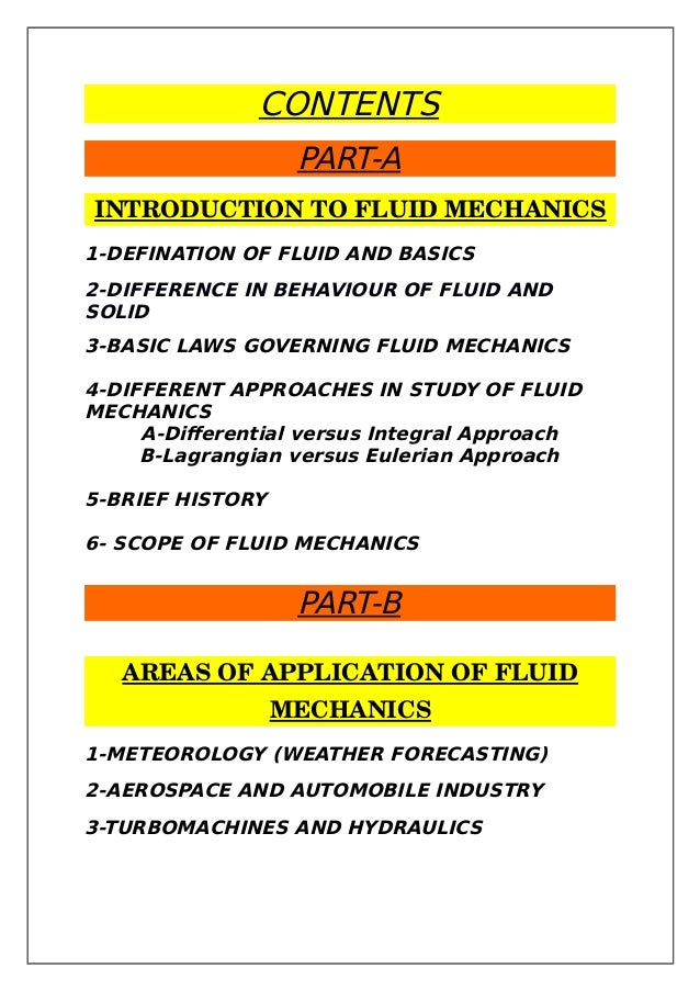 Applications of Fluid Dynamics