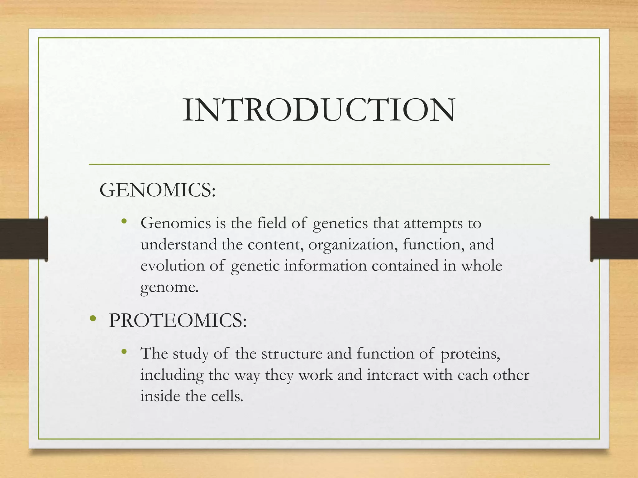 Applications of genomics and proteomics ppt | PPTX