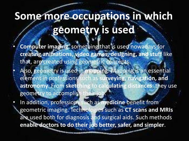 Applications of geometry | PPT