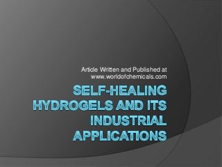 Article Written and Published at
www.worldofchemicals.com
 