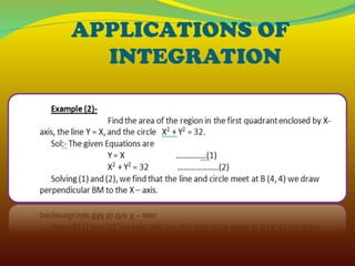 Integration Applications Math PPT ONAPPLICATIONS OF INTEGRATION 2003.ppt