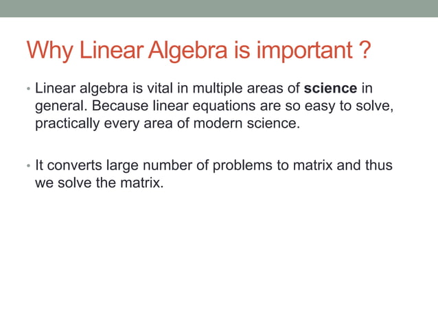 Applications of Linear Algebra in Computer Sciences | PPTX