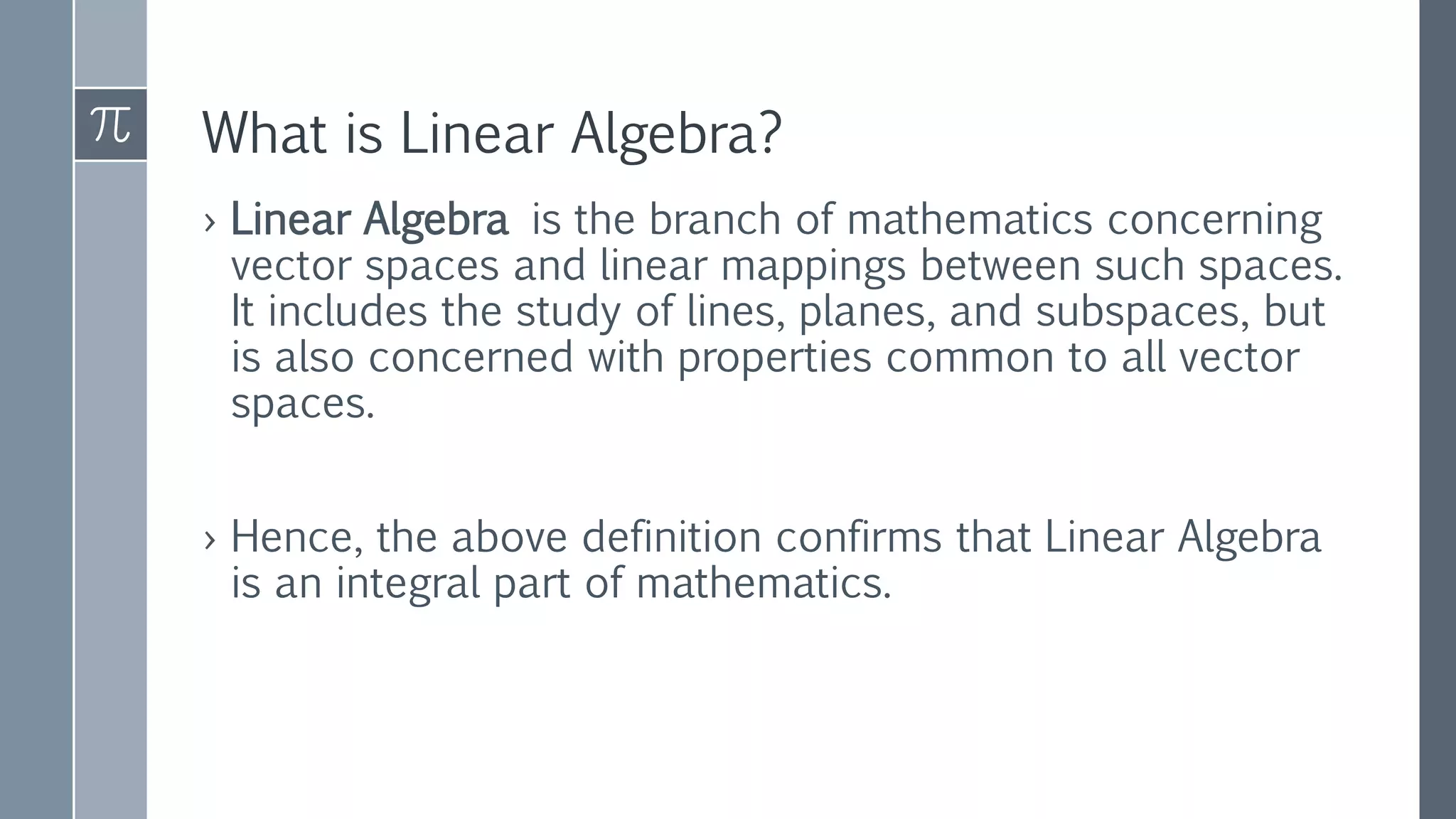 Applications of linear algebra | PPTX | Chemistry | Science