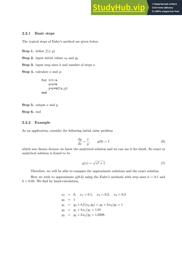 Applications Of MATLAB Ordinary Differential Equations (ODE | PDF ...