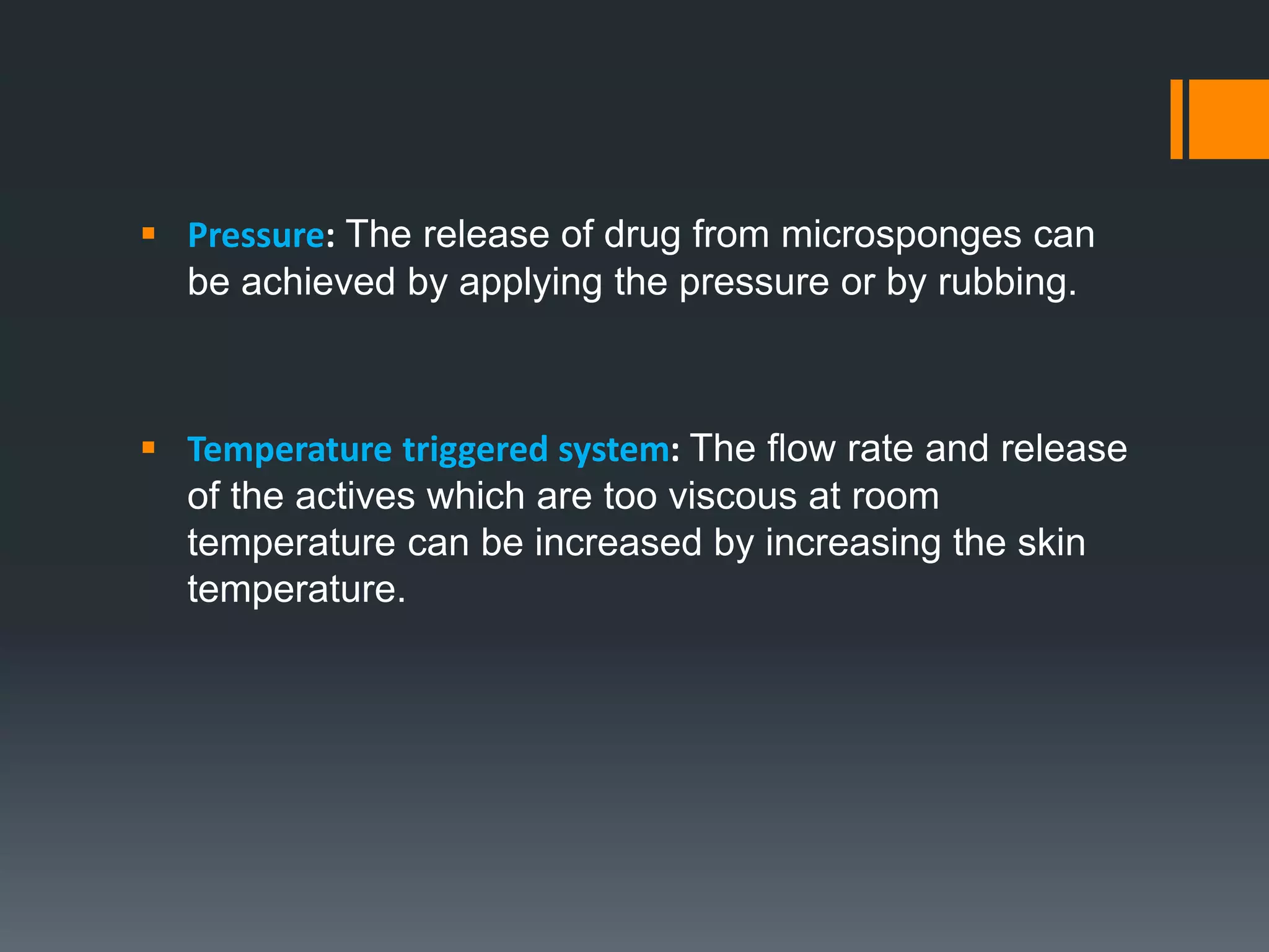 Applications of microsponge1 | PPTX