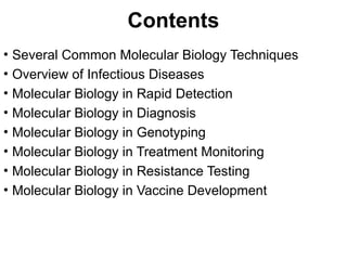 Applications of Molecular Biology for infectious diseases.pptx