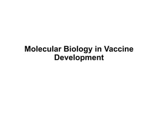 Applications of Molecular Biology for infectious diseases.pptx