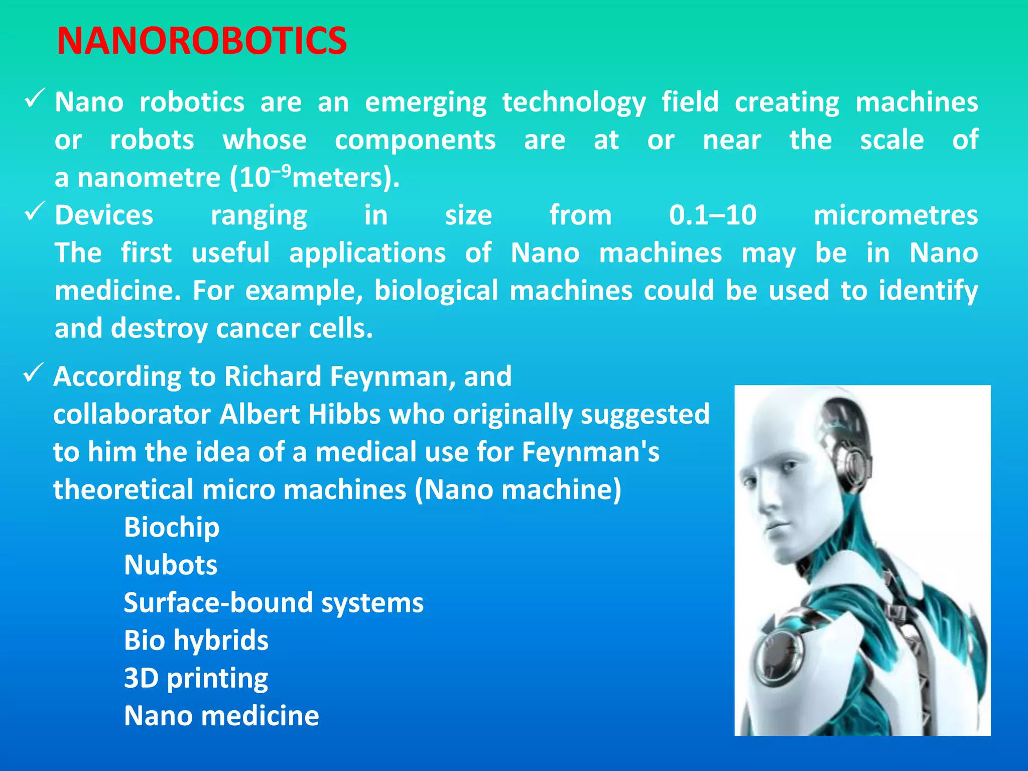 Applications of nanobiotechnology in medicine | PPT