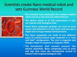Applications of nanobiotechnology in medicine | PPT