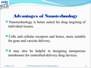 Applications of nanotechnology in drug delivery and bio medical | PPT