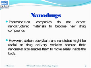 Applications of nanotechnology in drug delivery and bio medical | PPT