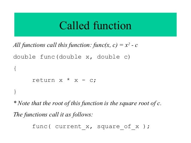 Applications of numerical methods