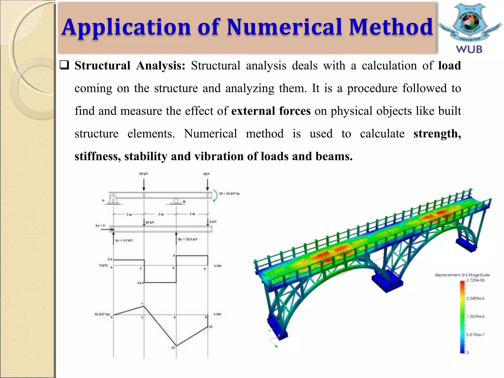 Applications of numerical methods in civil engineering ppt