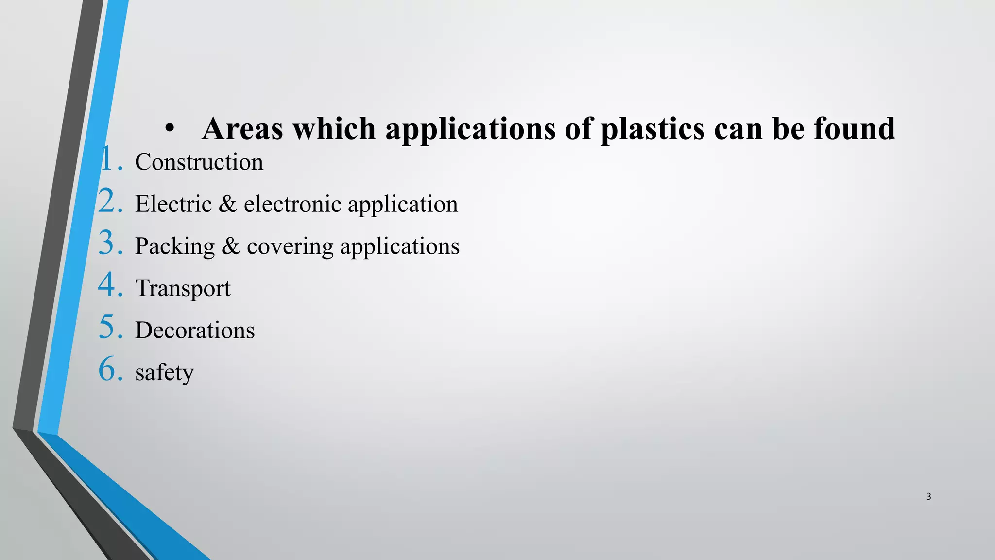 Applications of plastics | PDF