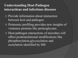 Applications of proteomics in microbiology | PPTX | Biotech and ...