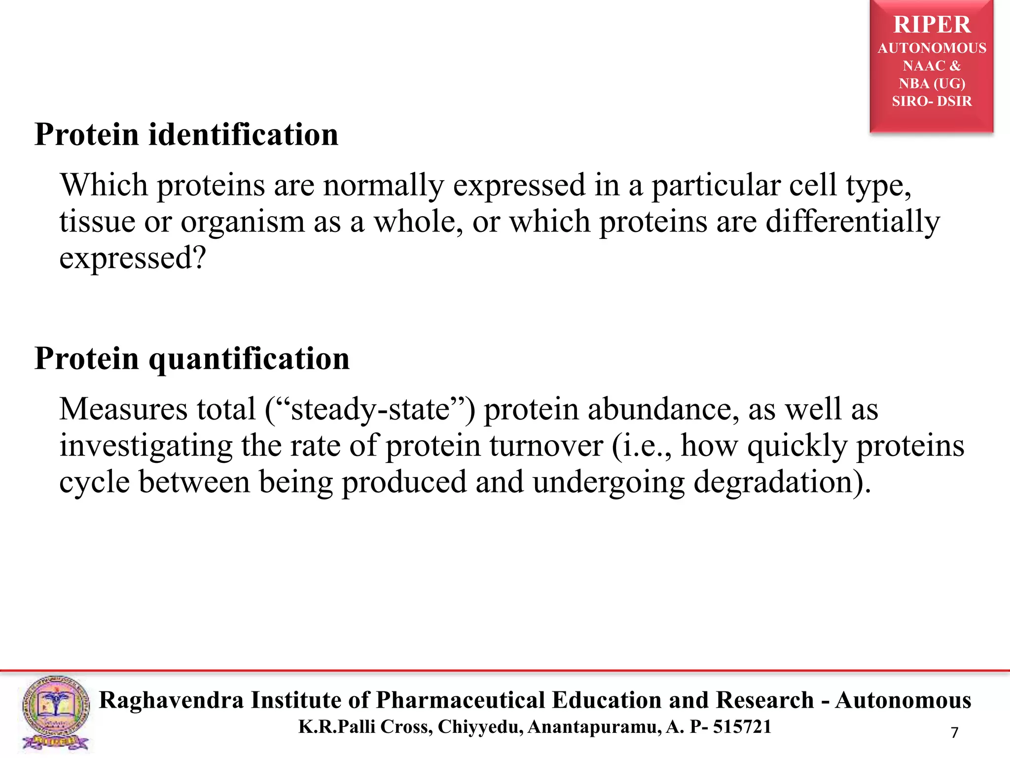 Applications of Proteomics Science | PPTX