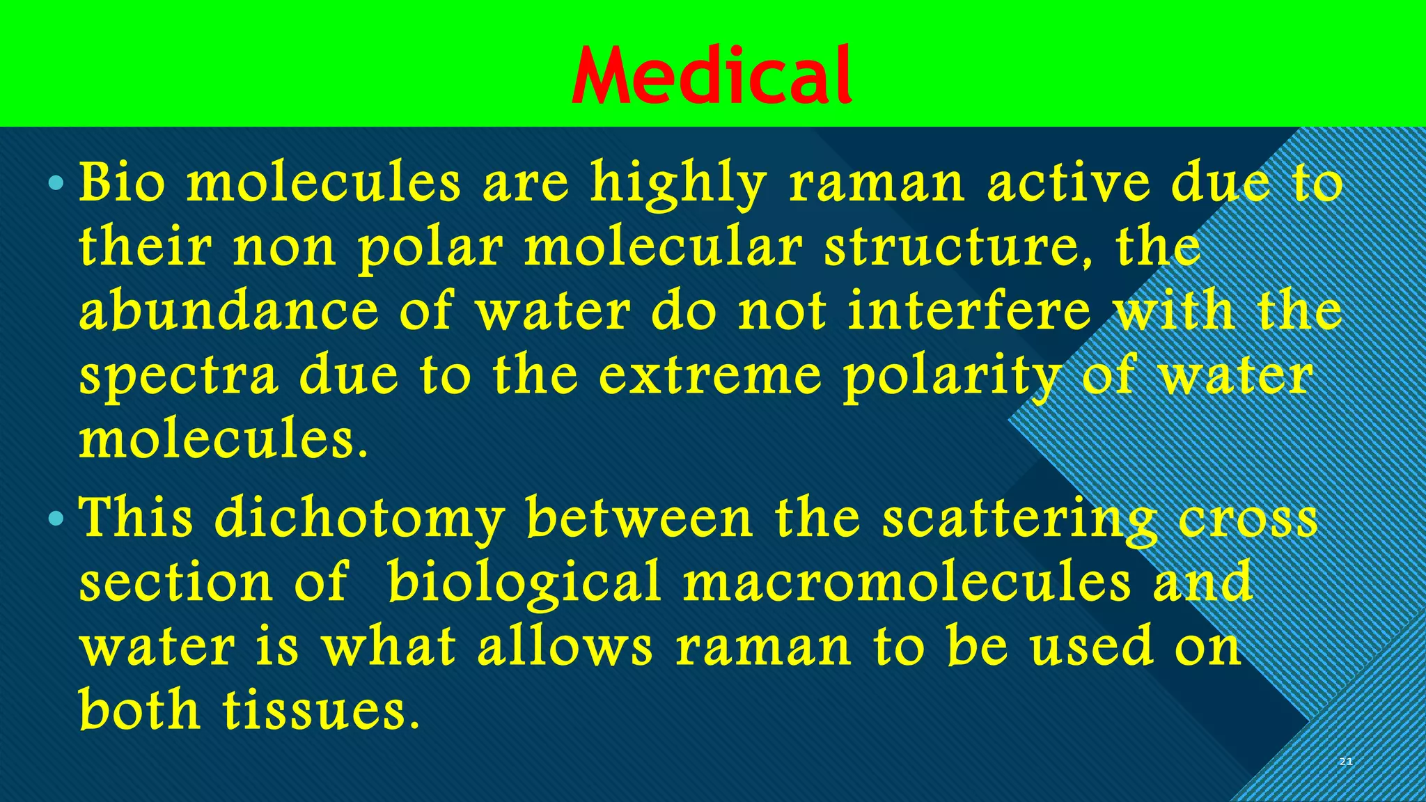 Applications of raman spectroscopy | PPTX
