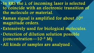 Applications of raman spectroscopy | PPTX