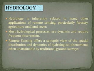Applications of remote sensing in geological aspects | PPTX