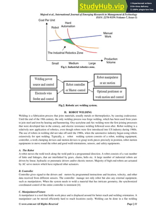 Applications Of Robotics In Welding | PDF