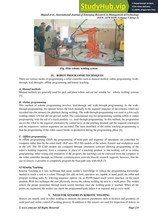 Applications Of Robotics In Welding | PDF