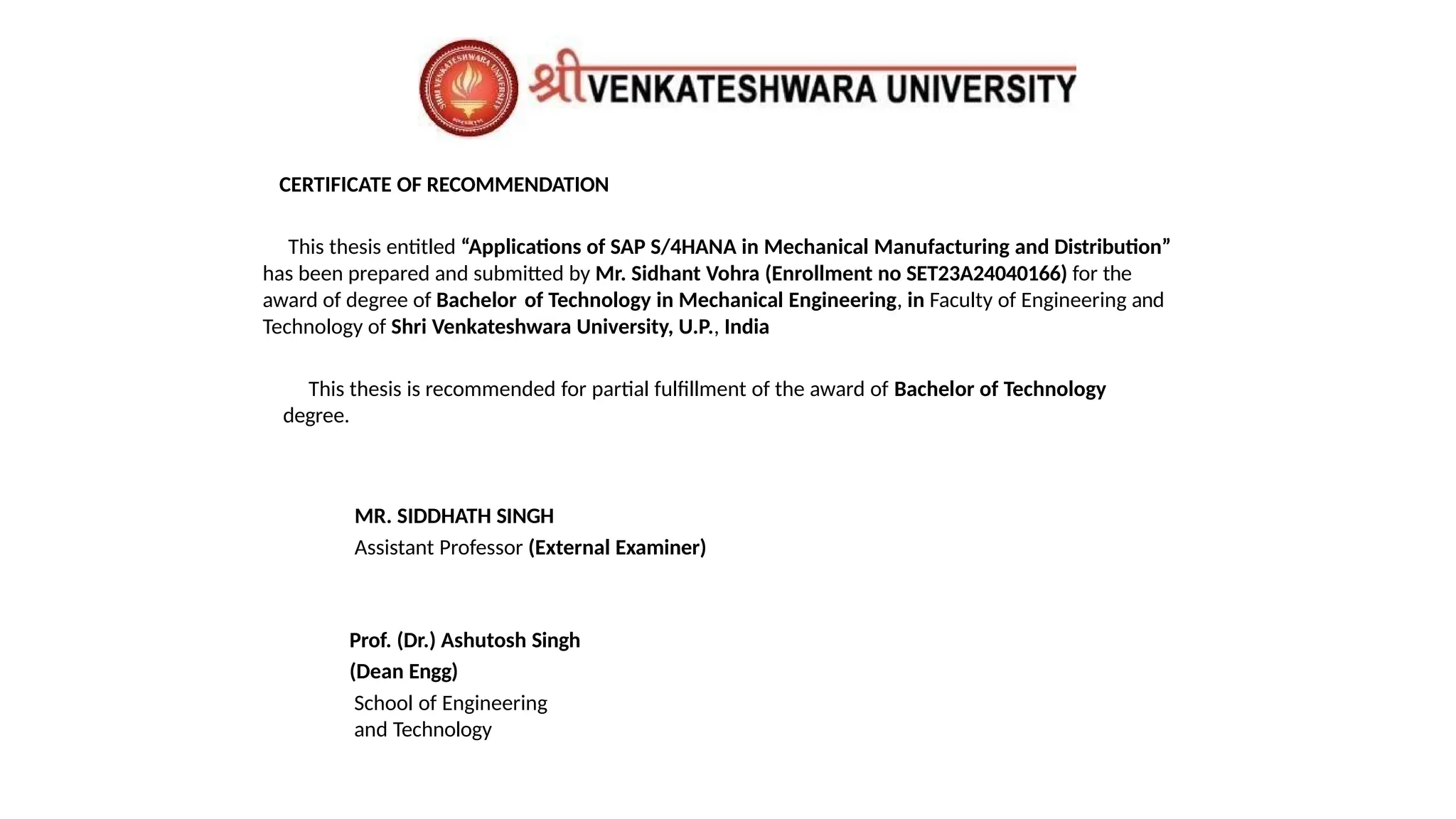 Applications of SAP S4HANA in Mechanical by Sidhant Vohra ...