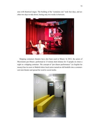 Container Building Theatre Example Applications of shipping containers in the 21st century | PDF