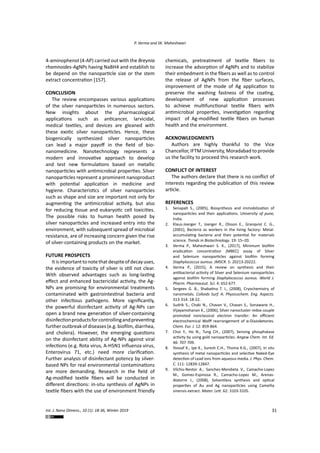 Applications of silver nanoparticles in diverse sectors | PDF