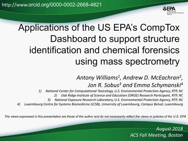 Applications of the US EPA’s CompTox Chemistry Dashboard to support ...