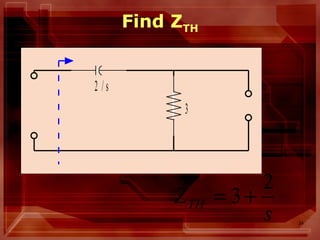 24
Find ZTH
2 / s
3
s
ZTH
2
3+=
 