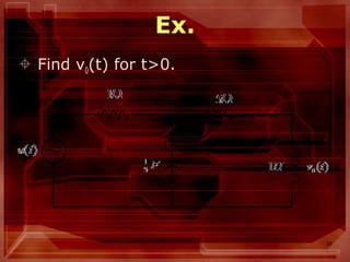 28
Ex.
 Find v0(t) for t>0.
 