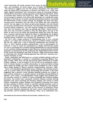 Applications Of The Problem Solving Inventory