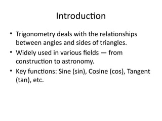Applications of Trigonometry in Science, Technology, and Everyday Life ...