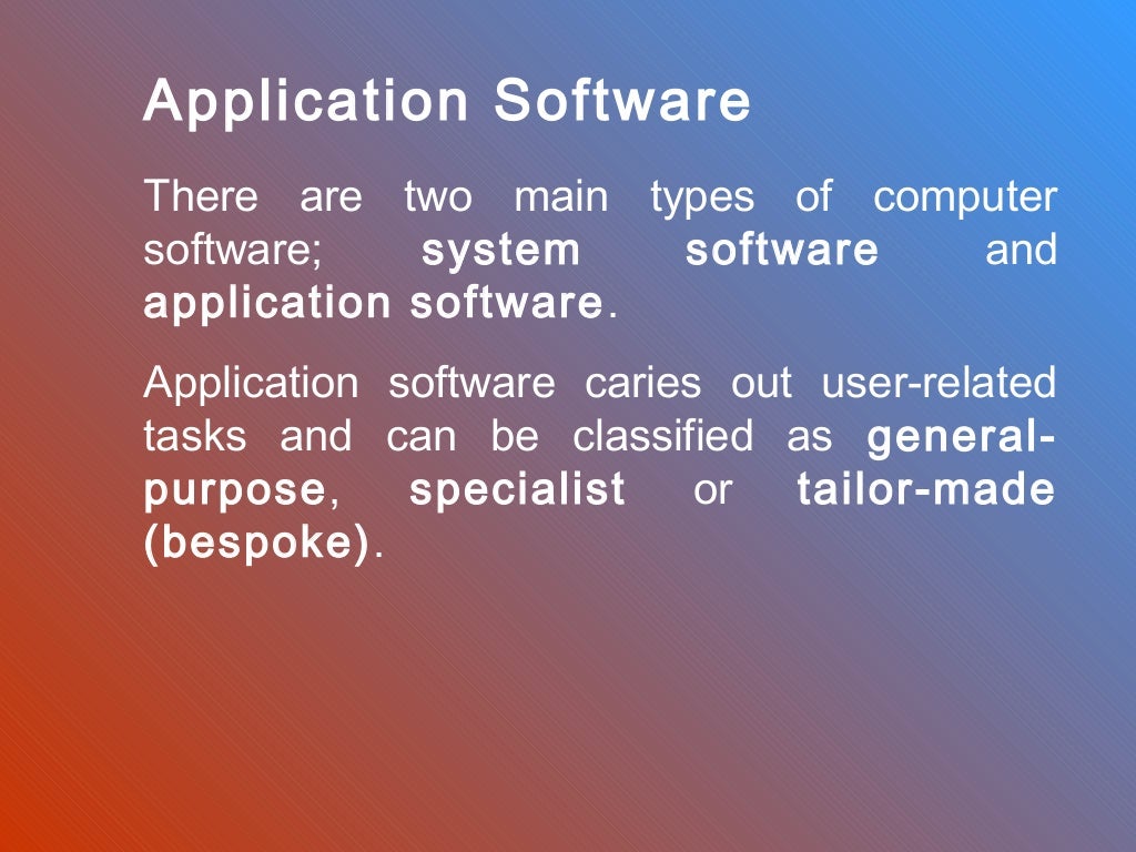 Application Software Application software