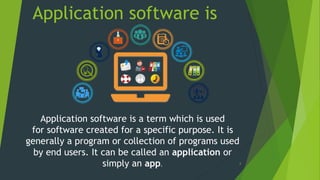 APPLICATION SOFTWARES Multimedia Software Word Processing Software ...
