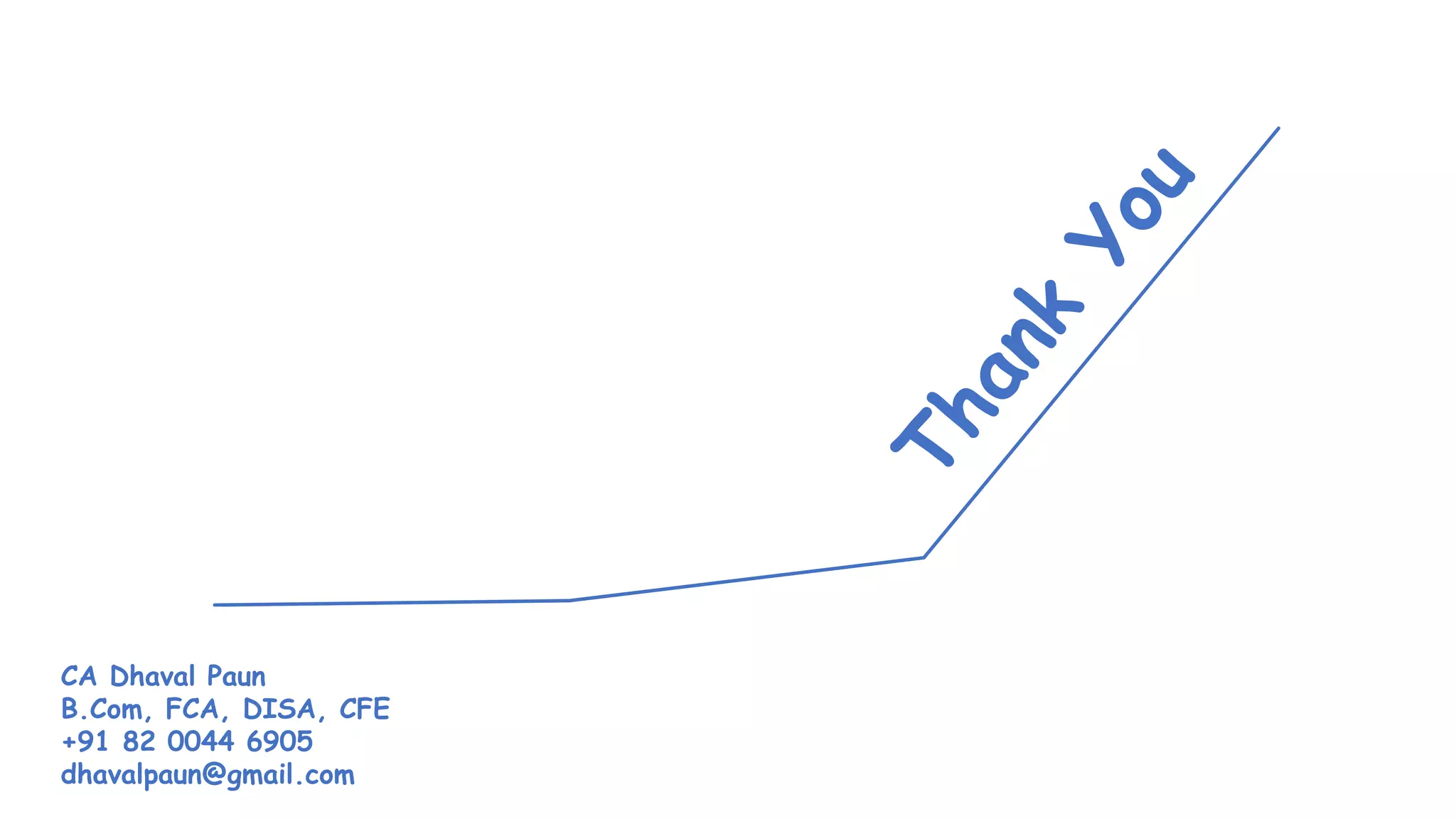 CA Dhaval Paun
B.Com, FCA, DISA, CFE
+91 82 0044 6905
dhavalpaun@gmail.com
 
