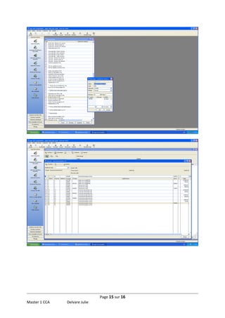 Page 15 sur 16
Master 1 CCA

Delvare Julie

 