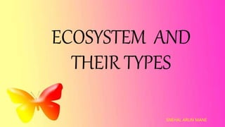 ECOSYSTEM AND
THEIR TYPES
SNEHAL ARUN MANE
 