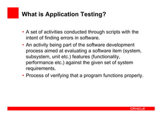 Application Testing Suite | PDF