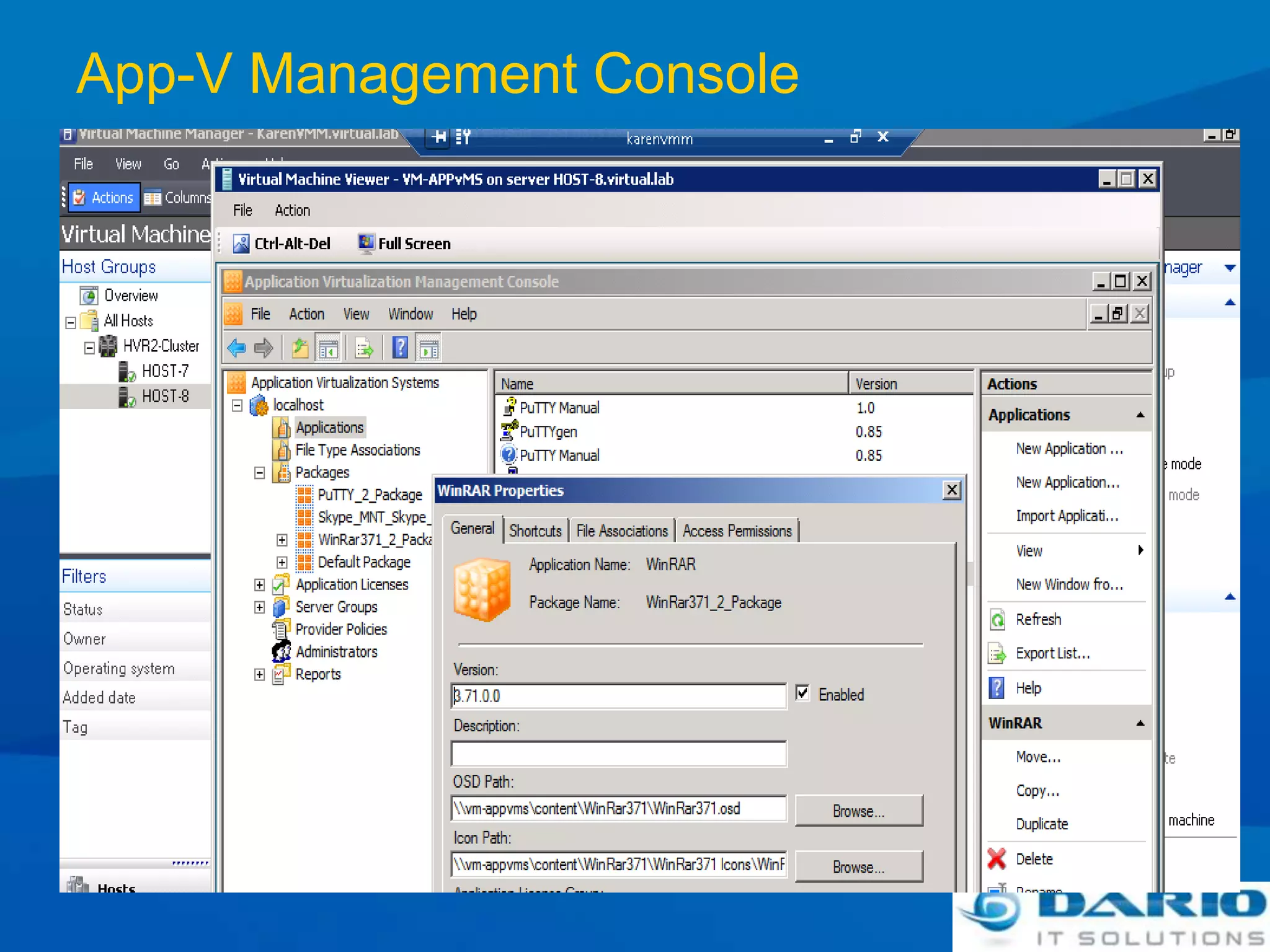 App-V Management Console