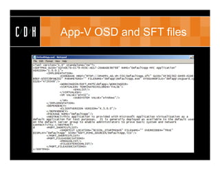 CDH   App-V OSD and SFT files
 