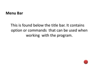Window Sample Menu Bar Application window | PPTX