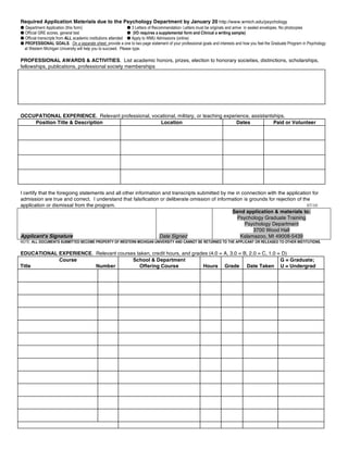 WMU Graduate Application | PDF | Postgraduate Education | College Education