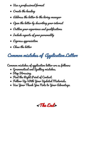 Application writing and its format | PDF