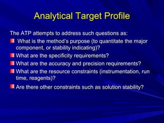 Analytical quality by design | PPT