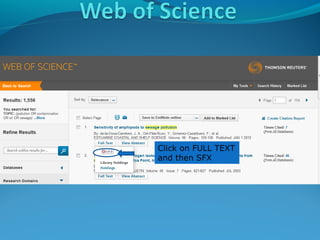 Click on FULL TEXT
and then SFX

 