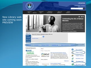 New Library web
site coming soon
PREVIEW

 
