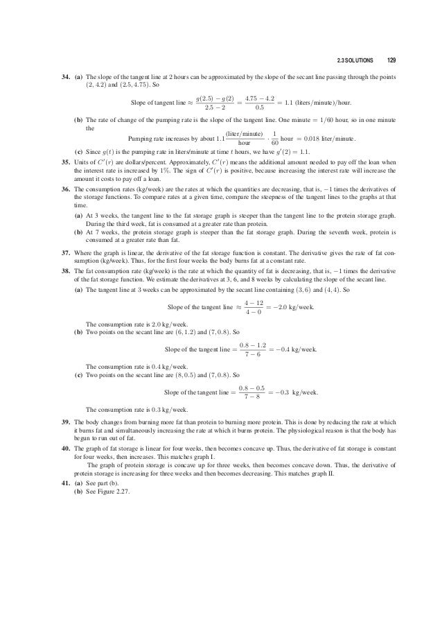 Applied Calculus 5th Edition HughesHallett Solutions Manual